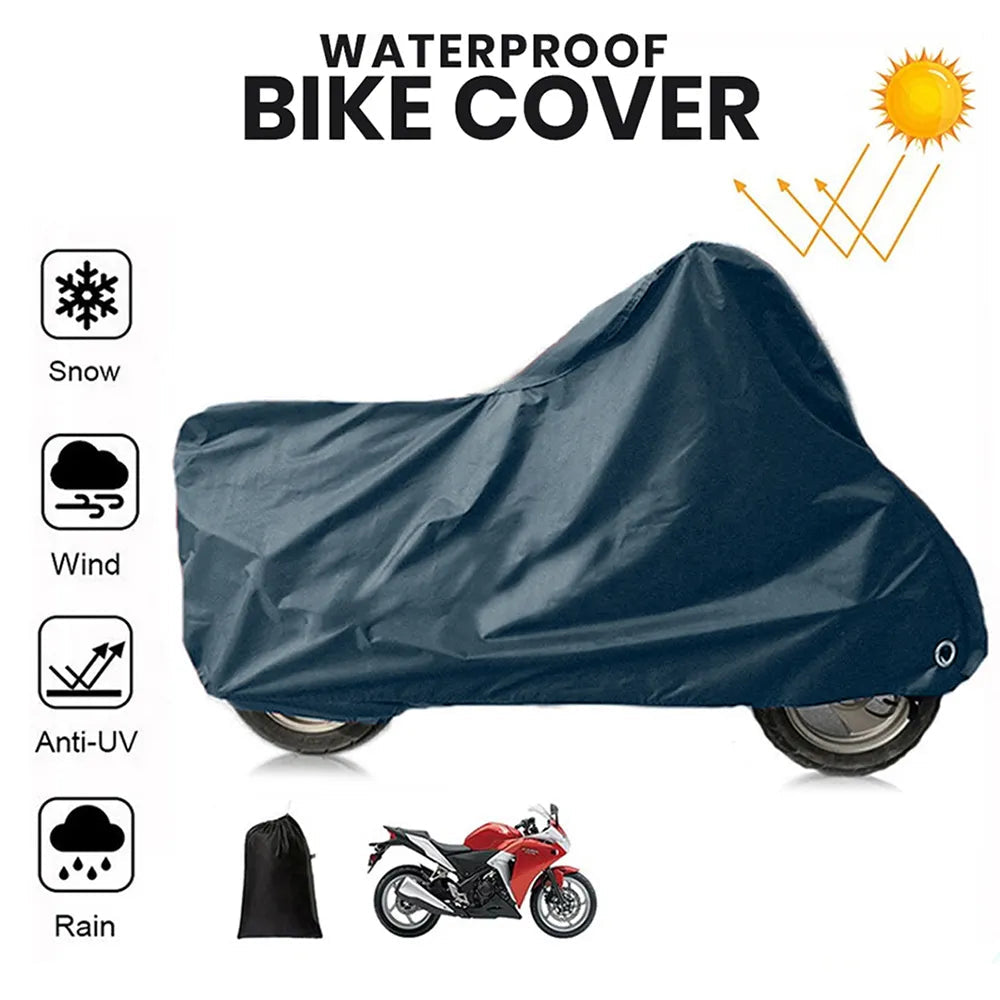 Premium Waterproof Motorcycle Bike Cover – Rain, Dust & UV Protection | Universal Fit